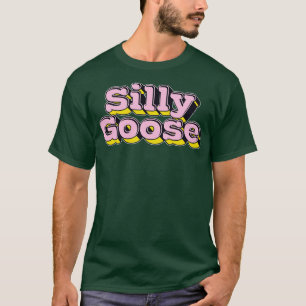 グース間抜けレトロミーム恋人デザイン Tシャツ