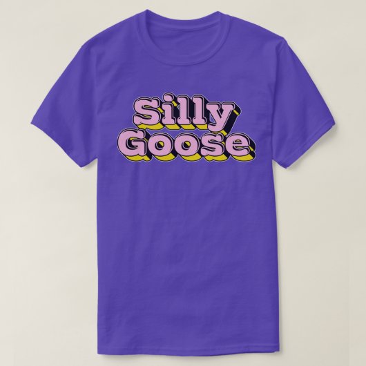 グース間抜けレトロミーム恋人デザイン Tシャツ (デザイン正面)