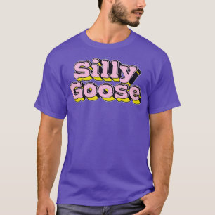 グース間抜けレトロミーム恋人デザイン Tシャツ