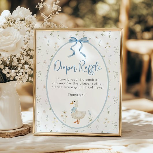 グース間抜けヴィンテージフローラおむつラッフルポスター ポスター