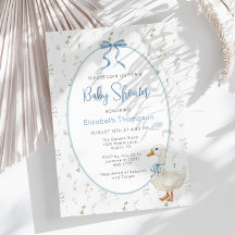 グース間抜けヴィンテージフローラボーイベビーシャワー