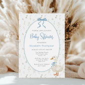 グース間抜けヴィンテージフローラボーイベビーシャワー 招待状