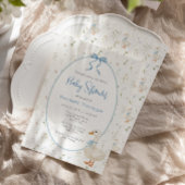 グース間抜けヴィンテージフローラボーイベビーシャワー 招待状