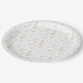 グース間抜けヴィンテージワイルドフラワーガールベイビーシャワー ペーパープレート (アングル)