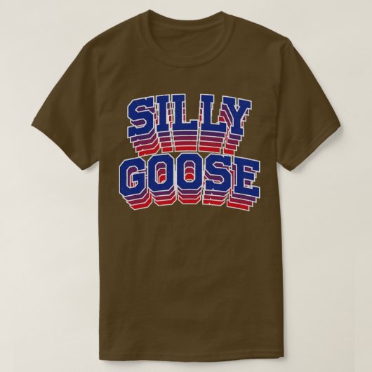グース間抜け動揺して文字 Tシャツ (デザイン正面)