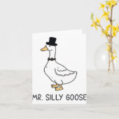 グース間抜け夫妻マチ間抜けー カード (黄色い花)