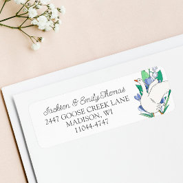 グース間抜け差出人住所ラベル ラベル