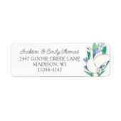 グース間抜け差出人住所ラベル ラベル (正面)