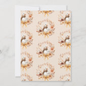 グース間抜け男女兼用秋ベイビーシャワー 招待状 (裏面)