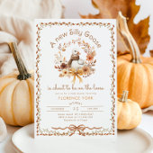 グース間抜け男女兼用秋ベイビーシャワー 招待状