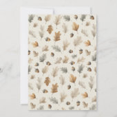 グース間抜け秋男女兼用ベビーシャワー 招待状 (裏面)