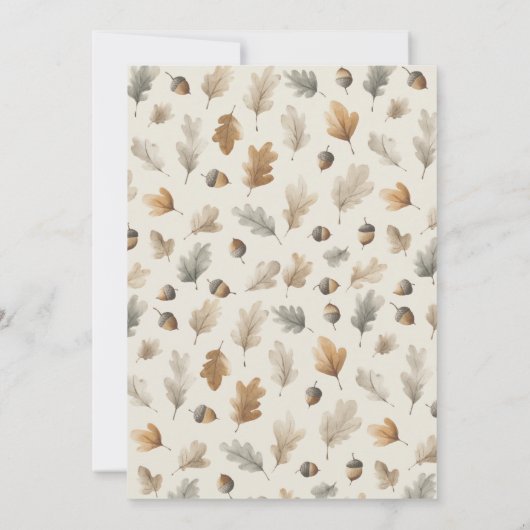 グース間抜け秋男女兼用ベビーシャワー 招待状 (裏面)