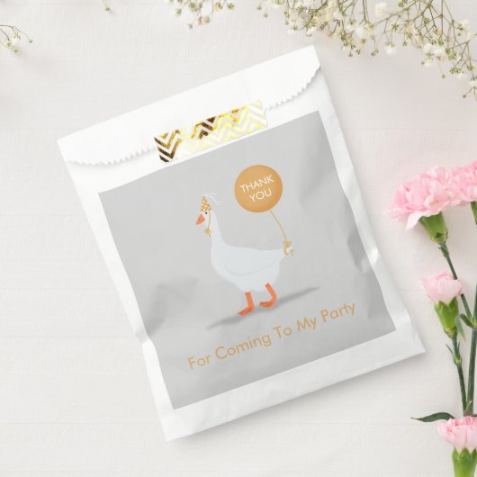 グース間抜け誕生日サンキューグレーと黄色 フェイバーバッグ (封をした状態)