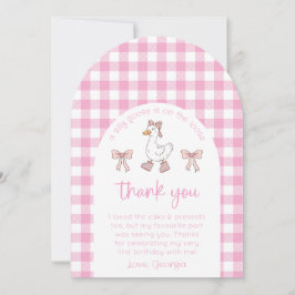 グース間抜け誕生日写真サンキューカード 招待状