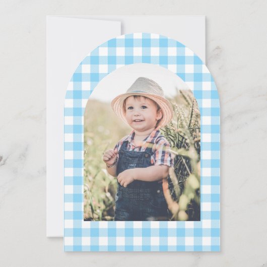 グース間抜け誕生日写真サンキューカード 招待状 (裏面)