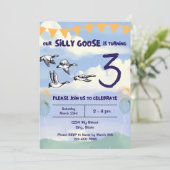 グース間抜け誕生日招待状 招待状 (スタンド正面)