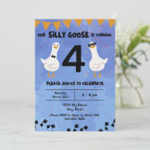 グース間抜け誕生日招待状 招待状 (スタンド正面)