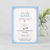 グース間抜け誕生日招待 招待状 (スタンド正面)