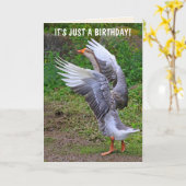 グース間抜け誕生日 カード (黄色い花)