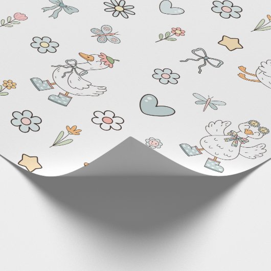 グース間抜け誕生日 ラッピングペーパー (角)