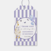 グース間抜け1歳の誕生日パーティー ギフトタグ (正面)