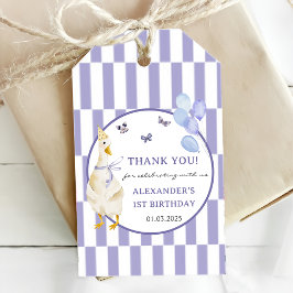 グース間抜け1歳の誕生日パーティー ギフトタグ