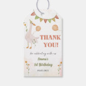 グース間抜け1歳の誕生日パーティー ギフトタグ (正面)