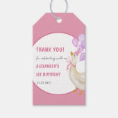 グース間抜け1歳の誕生日パーティー ギフトタグ (正面)