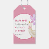 グース間抜け1歳の誕生日パーティー ギフトタグ (裏面)