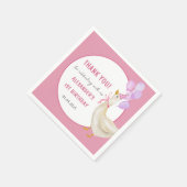 グース間抜け1歳の誕生日パーティー スタンダードカクテルナプキン (角)