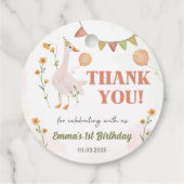 グース間抜け1歳の誕生日パーティー フェイバータグ (裏面)