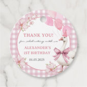 グース間抜け1歳の誕生日パーティー フェイバータグ (正面)