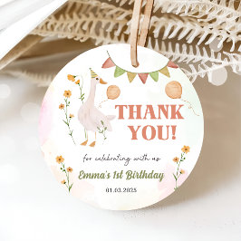 グース間抜け1歳の誕生日パーティー フェイバータグ