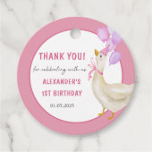 グース間抜け1歳の誕生日パーティー フェイバータグ (正面)