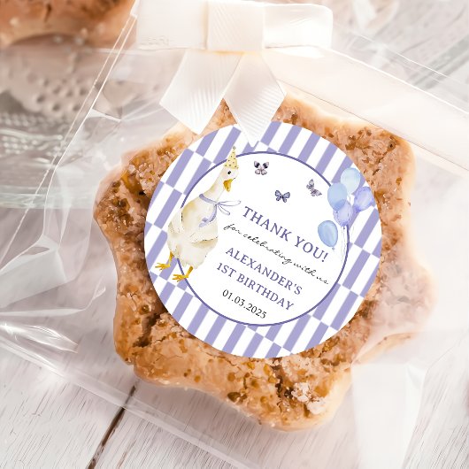グース間抜け1歳の誕生日パーティー ラウンドシール