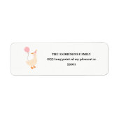 グース間抜け1歳の誕生日住所 シール | カラフル (正面)