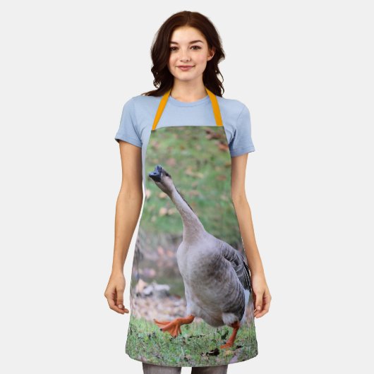 グース間抜け エプロン (着用した状態)