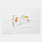 グース間抜け、グースおもしろい、グースラバー キッチンタオル (横)