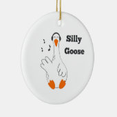 グース間抜け、グースおもしろい、グースラバー セラミックオーナメント (右)