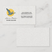 グース飛んでいるアイコン | 紙テクスチャの背景 名刺 (正面/裏面)