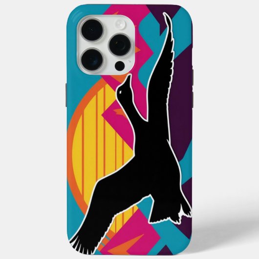 グース飛んでいるアットサンセット Case-Mate iPhoneケース (裏面)