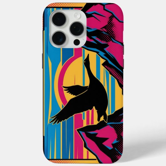 グース飛んでいるアットサンセット Case-Mate iPhoneケース (裏面)