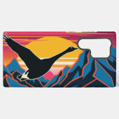 グース飛んでいるアットサンセット SAMSUNG GALAXYケース (裏面横)