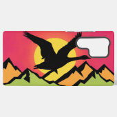 グース飛んでいるアットサンセット SAMSUNG GALAXYケース (裏面横)