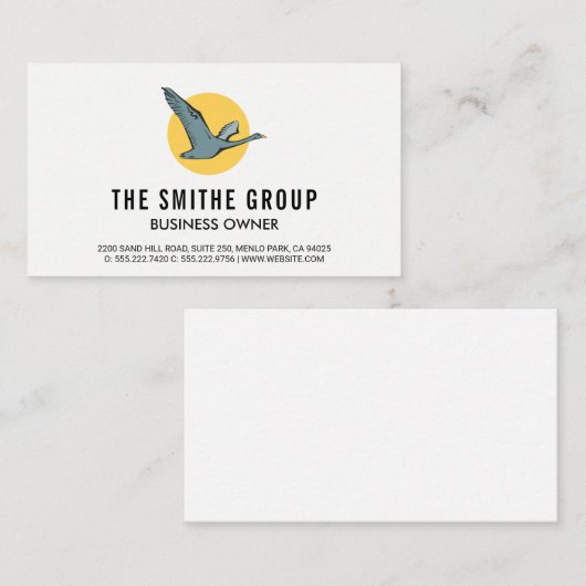 グース飛んでいる 名刺 (正面/裏面)