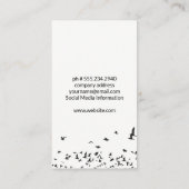グース飛んでいる | 鳥群れ 名刺 (裏面)