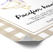 グース – おしゃぶり狩りベビーシャワーゲーム ポスター (角)