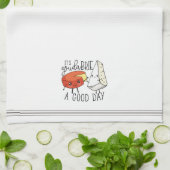 グーダブリーかわいいチーズパおもしろいンだ キッチンタオル (折り畳み)