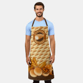 グーデ焼いたィーズ·パストリー·パン·ベイカーのロゴ·クロワサン エプロン (着用した状態)