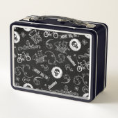 グーニーアイコンのパターン メタルランチボックス (裏面)